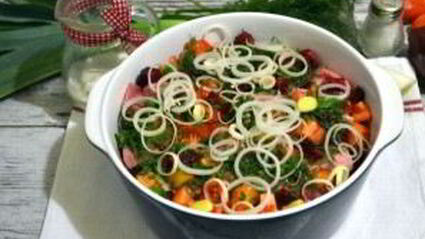 овощное рагу со свининой в духовке