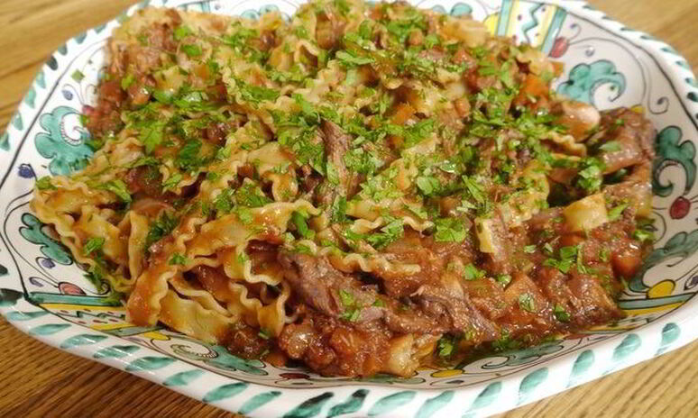 Рецепт паста с рагу из утки