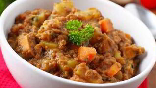 Пряное рагу из чечевицы