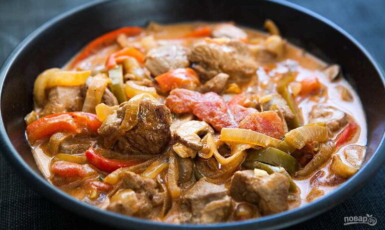 Рецепт рагу из индейки с грибами