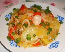 Рагу из овощей с огурцом