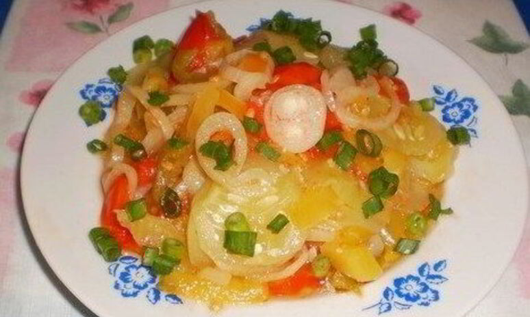 Рецепт рагу из овощей с огурцом