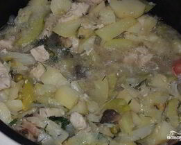 Рагу с грибами в мультиварке