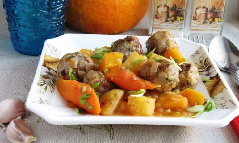 Рецепт рагу с мясными шариками