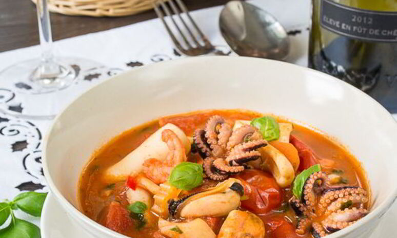 Рецепт томатное рагу из морепродуктов