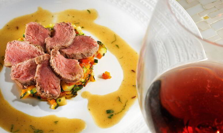 Рецепт тьян из баранины с овощным рагу и мятным соусом