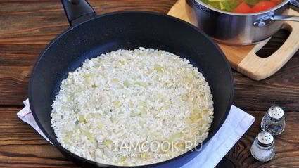 постное ризотто с грибами