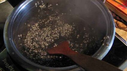 ризотто черное с дарами моря