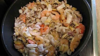 ризотто черное с дарами моря