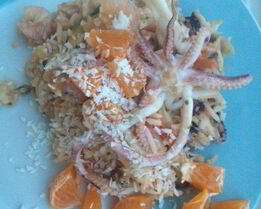 Ризотто из морепродуктов с кокосом