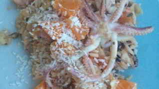 Ризотто из морепродуктов с кокосом