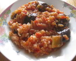 Ризотто с баклажанами