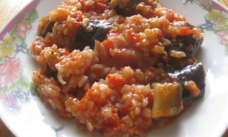 Рецепт ризотто с баклажанами