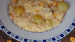 Ризотто с горгонзолой и виноградом