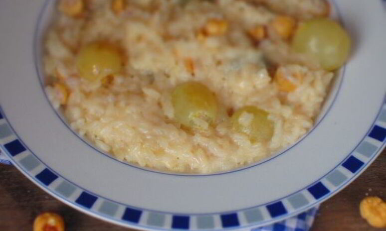 Рецепт ризотто с горгонзолой и виноградом