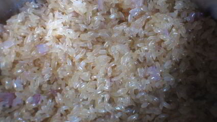 ризотто с горгонзолой и виноградом