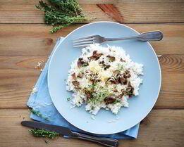 Ризотто с копченой грудинкой