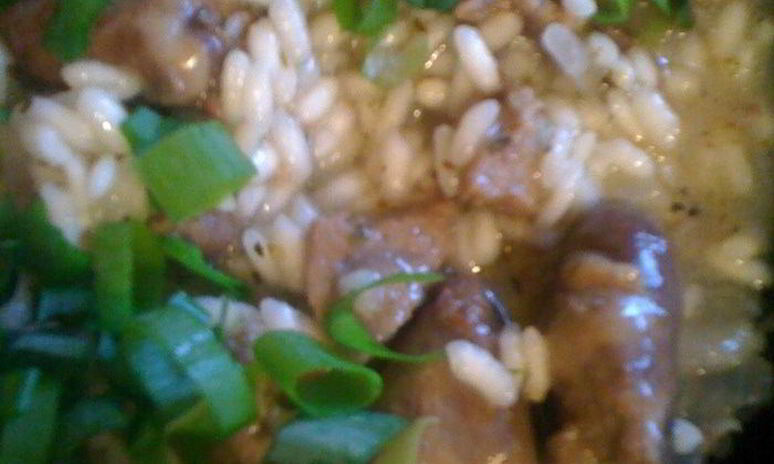 Рецепт ризотто с куриными сердечками