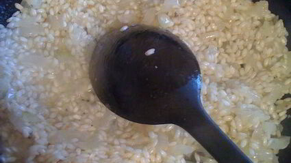 ризотто с куриными сердечками