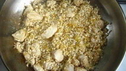 ризотто с курицей и грибами