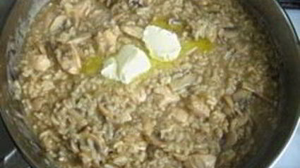 ризотто с курицей и грибами