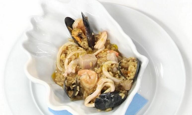 Рецепт ризотто с морепродуктами и белыми грибами