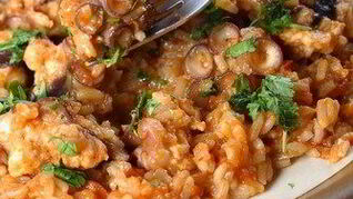 Ризотто с осьминогом