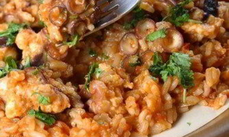 Рецепт ризотто с осьминогом