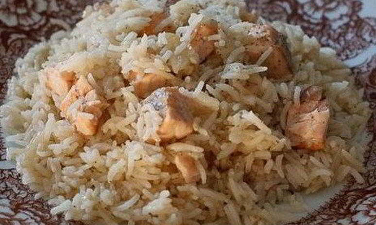 Рецепт ризотто с семгой и белым вином