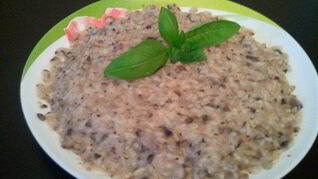 Ризотто с шампиньонами и сыром дор-блю