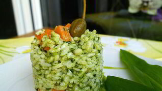 Ризотто с соусом из черемши