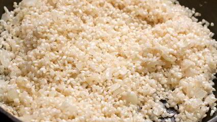 ризотто со свеклой и горгонзолой