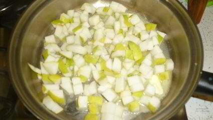 сладкое ризотто с томлеными фруктами