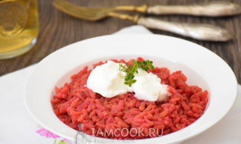 Рецепт свекольное ризотто