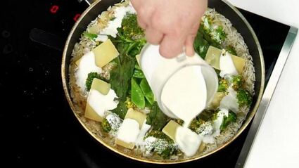 зеленое ризотто