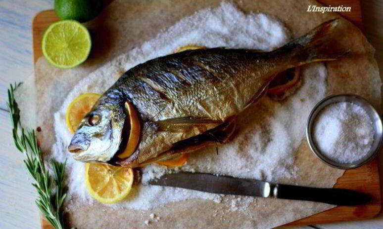 Рецепт дорада на подушке из соли и лимонов