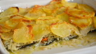 Фаршированные мидии, запеченные под картофельной корочкой