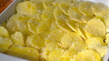 фаршированные мидии, запеченные под картофельной корочкой