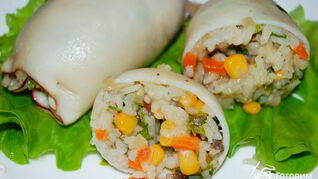 Кальмары фаршированные