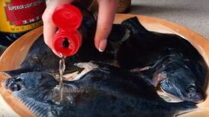 камбала по-китайски на пару