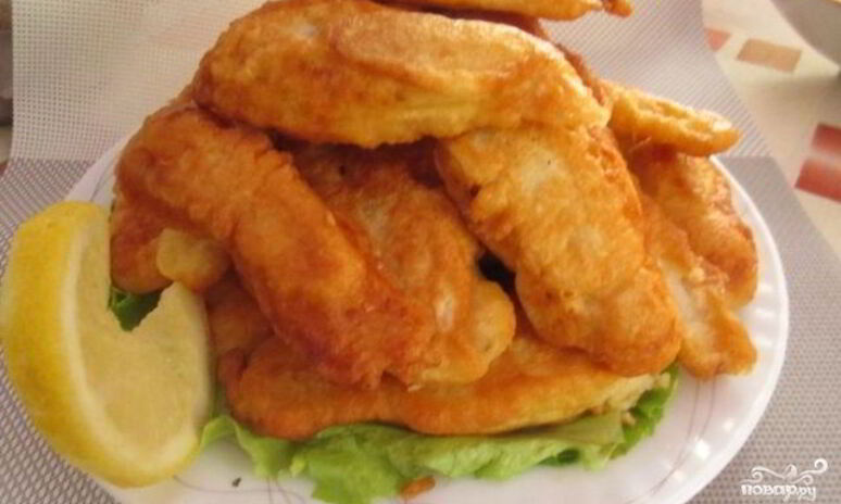 Рецепт камбала, жаренная во фритюре