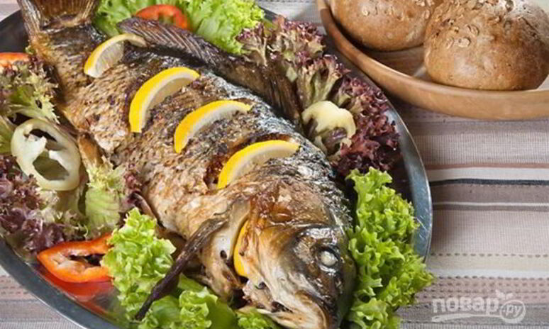 Рецепт карась в фольге в духовке