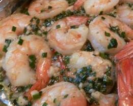 Королевские креветки скампи с чесноком