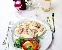 Креветки в сливочно-чесночном соусе