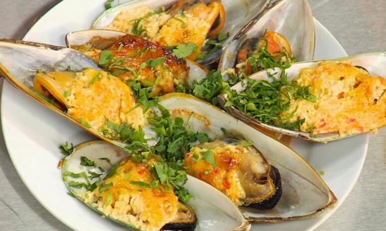 Рецепт мидии, запеченные под майонезным соусом