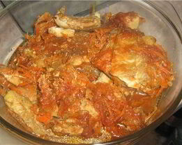 Рыба, тушеная с овощами