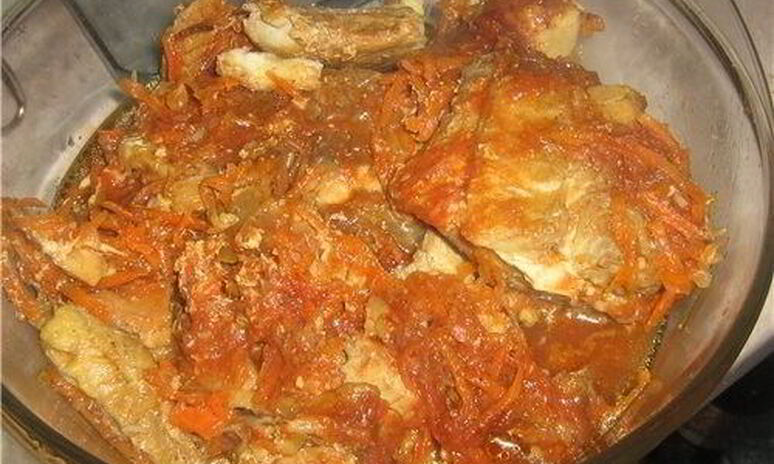 Рецепт рыба, тушеная с овощами