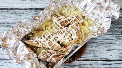 щука с картофелем и майонезом в духовке