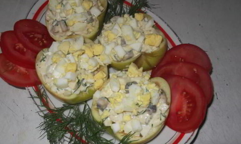 Рецепт сельдь в яблоках