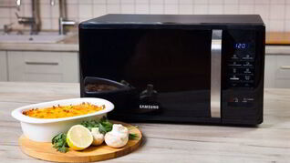 Семга с сыром и грибами в микроволновке Samsung